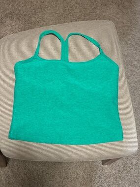 Green BeyondYoga cropped tank top